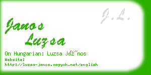 janos luzsa business card